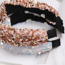 Load image into Gallery viewer, Sparkly Sequins Sponge Headbands Mermaid Knot Tie Head Bands for Women Daily Party Crown Turban Gorgeous Hair Accessories For Women
