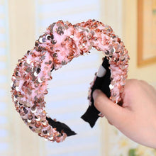 Load image into Gallery viewer, Sparkly Sequins Sponge Headbands Mermaid Knot Tie Head Bands for Women Daily Party Crown Turban Gorgeous Hair Accessories For Women
