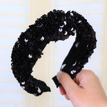 Load image into Gallery viewer, Sparkly Sequins Sponge Headbands Mermaid Knot Tie Head Bands for Women Daily Party Crown Turban Gorgeous Hair Accessories For Women
