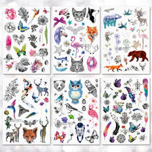 Load image into Gallery viewer, New Different Animals Waterproof Temporary Sticker Tattoo Cute Little Colorful Children Tattoos

