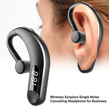 Load image into Gallery viewer, New Digital Display Wireless Single Ear Headset Bluetooth-compatible Earphone 5.2 Long Standby Time LED Power Digital Display Earphone Elegant Design Improved Comfort Long Range Wireless Hands Free Earphone For Drivers Canceling Headphones For Business
