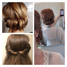 将图片加载到图库查看器，New Double Root Hair Hoop Head Band Adjustable Hair Clips Women Hoop Elastic Rubber Bands Ring Hair Styling Tools Hair Braider For Women Hair Styling
