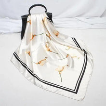 将图片加载到图库查看器，New Elegance Fashionable Scarves for Women Shawl Print Silk Satin Hijab Scarf Female Bandana 90*90cm Luxury Square Shawls Scarfs For Ladies
