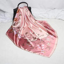 将图片加载到图库查看器，New Elegance Fashionable Scarves for Women Shawl Print Silk Satin Hijab Scarf Female Bandana 90*90cm Luxury Square Shawls Scarfs For Ladies
