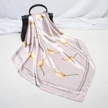 将图片加载到图库查看器，New Elegance Fashionable Scarves for Women Shawl Print Silk Satin Hijab Scarf Female Bandana 90*90cm Luxury Square Shawls Scarfs For Ladies
