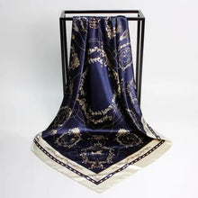 将图片加载到图库查看器，New Elegance Fashionable Scarves for Women Shawl Print Silk Satin Hijab Scarf Female Bandana 90*90cm Luxury Square Shawls Scarfs For Ladies
