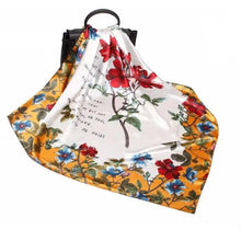 将图片加载到图库查看器，New Elegance Fashionable Scarves for Women Shawl Print Silk Satin Hijab Scarf Female Bandana 90*90cm Luxury Square Shawls Scarfs For Ladies
