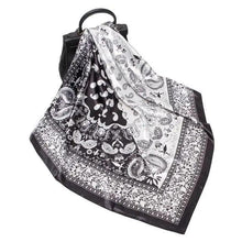 将图片加载到图库查看器，New Elegance Fashionable Scarves for Women Shawl Print Silk Satin Hijab Scarf Female Bandana 90*90cm Luxury Square Shawls Scarfs For Ladies
