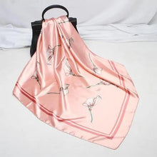 将图片加载到图库查看器，New Elegance Fashionable Scarves for Women Shawl Print Silk Satin Hijab Scarf Female Bandana 90*90cm Luxury Square Shawls Scarfs For Ladies
