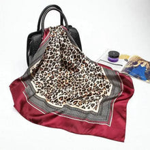 将图片加载到图库查看器，New Elegance Fashionable Scarves for Women Shawl Print Silk Satin Hijab Scarf Female Bandana 90*90cm Luxury Square Shawls Scarfs For Ladies
