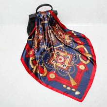 将图片加载到图库查看器，New Elegance Fashionable Scarves for Women Shawl Print Silk Satin Hijab Scarf Female Bandana 90*90cm Luxury Square Shawls Scarfs For Ladies
