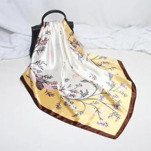 将图片加载到图库查看器，New Elegance Fashionable Scarves for Women Shawl Print Silk Satin Hijab Scarf Female Bandana 90*90cm Luxury Square Shawls Scarfs For Ladies
