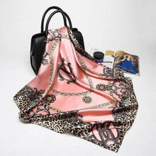 将图片加载到图库查看器，New Elegance Fashionable Scarves for Women Shawl Print Silk Satin Hijab Scarf Female Bandana 90*90cm Luxury Square Shawls Scarfs For Ladies
