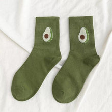 Load image into Gallery viewer, New Elegant Fruit Printed Breathable Cotton Socks Happy Funny Unisex Socks Candy Colors Harajuku Casual Cotton Crew Socks For Men And Women

