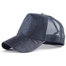 Load image into Gallery viewer, New Elegant Glitter Ponytail Baseball Caps Sequins Shining High Quality Fashionable Cap For Womens Messy Bun Adjustable Snapback Hip Hop Hat
