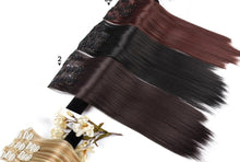 Load image into Gallery viewer, New Fashion 16 Clip In Hair Extension Long Straight Natural Black 6 Pcs/Set 16 Clips 22 Inch Synthetic Hair Piece Wigs For Black Women Cosplay Wigs For Women
