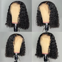 Load image into Gallery viewer, New Fashion Brazilian Curly Bob Wig Human Hair Lace Wigs For Women Short Side Part Curly Human Hair Wig Lace Wigs For Black Women Gifts for Girlfriends

