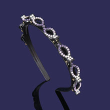 Load image into Gallery viewer, New Fashion Explosion Pearl Rhinestone Bangs Clip Headband Double Combed Bangs Double Layer Braiding Headband with Hair Clips Hair Tools for Women Hair Accessories
