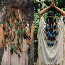 Load image into Gallery viewer, New Fashion Feather Rope Crown Hair Band Boho White Elastic Festival Headband for Women Fashion Female Gorgeous Hair Accessories For Women
