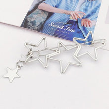 Load image into Gallery viewer, New Fashion Girl Love Five-pointed Star Alloy Clip Bangs Clip Adult Simple Hollow Crystal Hairpin Hair Clip Metal Alloy Barrettes Hair Accessories for Party Wedding
