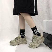 Load image into Gallery viewer, New Fashion Kawaii Cute Smilies Patterned Socks Pure Cotton Cartoon Pattern Hip Hop Style Breathable Mid Tube Socks Skateboard Socks Soft Long Sock for Men And Women
