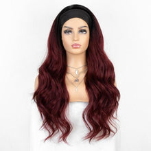 Load image into Gallery viewer, New Fashion Long Wavy Headband Wig for Black Women None Replacement Body Wave Synthetic Headwraps Hair Wig Wigs For Black Women Cosplay Wigs For Women
