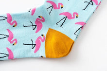 Load image into Gallery viewer, New Fashion Pure Soft Cotton Cartoon Animals Casual Socks Loving Heart Flamingo Women Cute Funny Short Ankle Socks For Men And Women
