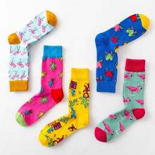 Load image into Gallery viewer, New Fashion Pure Soft Cotton Cartoon Animals Casual Socks Loving Heart Flamingo Women Cute Funny Short Ankle Socks For Men And Women
