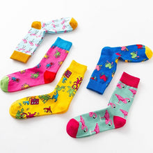 Load image into Gallery viewer, New Fashion Pure Soft Cotton Cartoon Animals Casual Socks Loving Heart Flamingo Women Cute Funny Short Ankle Socks For Men And Women
