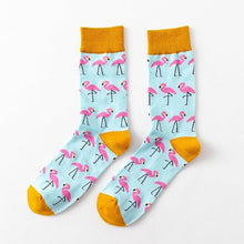 Load image into Gallery viewer, New Fashion Pure Soft Cotton Cartoon Animals Casual Socks Loving Heart Flamingo Women Cute Funny Short Ankle Socks For Men And Women
