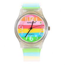 将图片加载到图库查看器，New Fashion Simple Boys Girls Sports Analog Watch Silicone Students Children Quartz Waterproof Learning Time Wrist Watch Easy To Read Time Wristwatches For Kids
