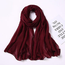 Load image into Gallery viewer, New Fashion Soft Cotton Elegant Viscose Scarf Ladies Scarf Shawls Lightweight Elegant Wraps  Muslim Hijab scarf scarves For Women
