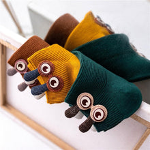 将图片加载到图库查看器，New Fashion Spring Summer Cute Cartoon 3D Big Eyes 3D Rabbit Eared Short Tube Socks Novelty Funny Soft Cotton Ankle Socks For Men And Women
