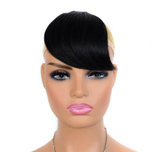将图片加载到图库查看器，New Fashion Synthetic Fake Hair Bun And Bang Heat Resistant Braided Chignon Hair Piece Donut Ponytail Wig For Women Clip in Hair Extension For Volumized Hair Buns For Girls
