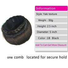 将图片加载到图库查看器，New Fashion Synthetic Fake Hair Bun And Bang Heat Resistant Braided Chignon Hair Piece Donut Ponytail Wig For Women Clip in Hair Extension For Volumized Hair Buns For Girls
