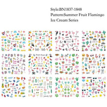 将图片加载到图库查看器，New Geometric Letter Nail Sticker Water Slider Winter Decal Christmas New Year Gift Nail Slider Temporary Tattoos Women Nail Art Stickers Water Transfer Decals Design Nail Art Supplies Manicure Acrylic Nail Foil Stencils Decorations
