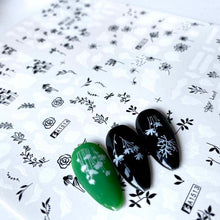 将图片加载到图库查看器，New Geometric Letter Nail Sticker Water Slider Winter Decal Christmas New Year Gift Nail Slider Temporary Tattoos Women Nail Art Stickers Water Transfer Decals Design Nail Art Supplies Manicure Acrylic Nail Foil Stencils Decorations
