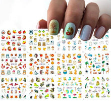 将图片加载到图库查看器，New Geometric Letter Nail Sticker Water Slider Winter Decal Christmas New Year Gift Nail Slider Temporary Tattoos Women Nail Art Stickers Water Transfer Decals Design Nail Art Supplies Manicure Acrylic Nail Foil Stencils Decorations
