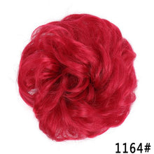 Load image into Gallery viewer, New Girl's Synthetic Chignon Red Pink Purple Blue Green Curly Messy Bun Kids Donut Roller Hair Bun Heat Resistant Fake Hair Wigs For Black Women Cosplay Wigs For Women
