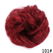 Load image into Gallery viewer, New Girl's Synthetic Chignon Red Pink Purple Blue Green Curly Messy Bun Kids Donut Roller Hair Bun Heat Resistant Fake Hair Wigs For Black Women Cosplay Wigs For Women
