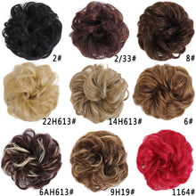 Load image into Gallery viewer, New Girl's Synthetic Chignon Red Pink Purple Blue Green Curly Messy Bun Kids Donut Roller Hair Bun Heat Resistant Fake Hair Wigs For Black Women Cosplay Wigs For Women
