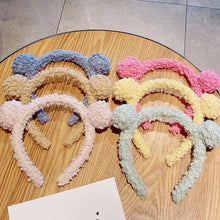 Load image into Gallery viewer, New Girls Cute Bear Ears Plush Simple Hairbands Kids Lovely Hair Ornament Headband Hair Hoops Children Fashion Gorgeous Hair Accessories For Women
