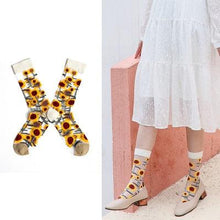 将图片加载到图库查看器，New Girls Cute Cartoon Fruits Sheer Kawaii Lady Women Summer Fall Avocado Lemon Pineapple Cherry Jacquard Socks For Women
