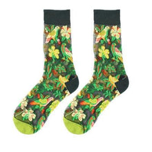将图片加载到图库查看器，New Girls Cute Cartoon Fruits Sheer Kawaii Lady Women Summer Fall Avocado Lemon Pineapple Cherry Jacquard Socks For Women
