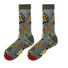 将图片加载到图库查看器，New Girls Cute Cartoon Fruits Sheer Kawaii Lady Women Summer Fall Avocado Lemon Pineapple Cherry Jacquard Socks For Women
