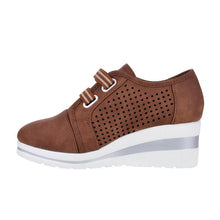 Load image into Gallery viewer, New High Heel Casual Womens Sneakers Breathable Height Increasing Shoes Air Cushion Comfortable Sneakers Women's Vulcanize Leather Shoes Luxury Walking Women Outdoor Shoes
