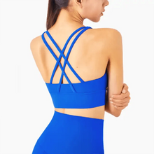 Load image into Gallery viewer, New High Quality Fabric Nylon Breathable Women Yoga Tops Bra Solid Color And Sports Wear Outdoor Exercise Clothes For Ladies
