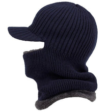 将图片加载到图库查看器，New Hooded Wool Cap Riding Windproof Cold Hat Plus Velvet Thickening Hooded Fashion Outdoor Warm Hat Collar Winter Caps Outdoor Sport Warm Beanies Hat For Men Knitted Hats Bandana Hiking Camping Kid Neck Warmer Cap

