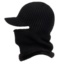 将图片加载到图库查看器，New Hooded Wool Cap Riding Windproof Cold Hat Plus Velvet Thickening Hooded Fashion Outdoor Warm Hat Collar Winter Caps Outdoor Sport Warm Beanies Hat For Men Knitted Hats Bandana Hiking Camping Kid Neck Warmer Cap
