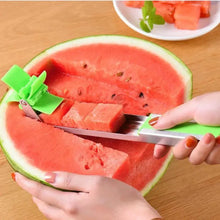 Load image into Gallery viewer, New Incredible Watermelon Cutter Multi Melon Knife Slicer Cutting Machine Stainless Steel Windmill Fruit Household Artifact Kitchen Tool
